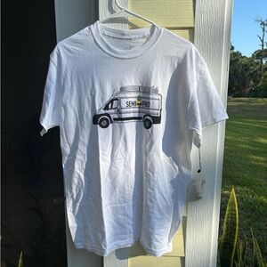 White Semi-Pro Graphic T-Shirt